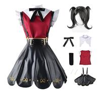 AYIMEIS Needy Girl Overdose Cosplay Costume Completo con Parrucca AME Chan Top Gonne e Accessori Personaggi del Gioco Kangel AME Chan JK Uniforme Natale Halloween Carnevale Party Stage Performance
