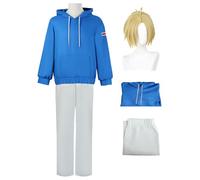 AYIMEIS Shin Asakura Cosplay Costume Completo con Parrucca Anime Sakamoto Days Cosplay Costume Shin Asakura Uniforme Natale Halloween Carnevale Party Stage Performance Adulto