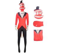 AYIMEIS Uomo Caine Cosplay Costume Jumpsuit e Maschera Anime The Amazing Digital Circus Cosplay Outfit Caine Uniforme Natale Halloween Carnevale Party Stage Performance Costume per Adulti