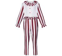 AYIMEIS Uomo Costume da Clown Horror Killer Tuta Clown in a Cornfield Cosplay Costume Pazzo Terrore Assassino Uniforme Natale Halloween Carnevale Party Performance Abiti per Adulti XS-3XL