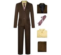 AYIMEIS Uomo Joker Cosplay Costume Set Completo Blazer Marrone Clown Uniforme Joker 2 Film Costume Halloween Carnevale Natale Stage Performance Cosplay Adulto XS-3XL