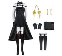 AYIMEIS Yor Forger Cosplay Costume Set con Parrucca Anime Spy X Family Costume Thorn Princess Yor Cosplay Uniforme Abito Nero Halloween Carnival Party Performance Travestimento Adulto XS-3XL
