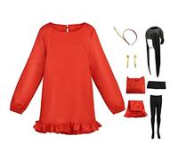 AYIMEIS Yor Forger Cosplay Costume Set con Parrucca Anime Spy X Family Costume Yor Cosplay Uniforme Rosso Halloween Carnival Party Performance Travestimento per Adulto XS-3XL