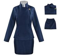 AYIMEIS Zenin Maki Cosplay Costume Completo con Parrucca Anime Cosplay Outfit Maki Zenin Uniforme Scolastica Natale Halloween Carnevale Party Stage Performance Adulti Nero/Blu