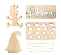 Ayizhiniu 4pcs Stencil per Impronte di Gnomi e Elfo, per Finestra e Porta, Accessori Natale, Decorazione Porte e Finestre (B)