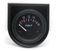 AYJYZHIAG 2 "52MM Nero Temp. Acqua/Temp. Olio/Pressa Olio Psi/Pressa kg/Volt/Amperometro/Indicatore di Livello Carburante Contatore for Auto con Staffa Pod Holder(Volt)