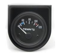 AYJYZHIAG 2 "52MM Nero Temp. Acqua/Temp. Olio/Pressa Olio Psi/Pressa kg/Volt/Amperometro/Indicatore di Livello Carburante Contatore for Auto con Staffa Pod Holder(Water Temp)