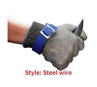 AYJYZHIAG Acciaio inossidabile grado 5-9 Anti-taglio Resistente all'usura Macellazione Giardinaggio Protezione delle mani Assicurazione sul lavoro Guanti in filo di acciaio 1 pz(Level 5 glove,M)