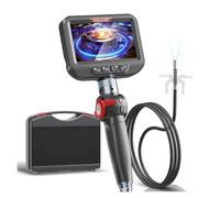 AYJYZHIAG Borescopio articolato, Telecamera endoscopica a 2 Vie 180° con Obiettivo da 6 mm, Telecamera a Serpente articolata, Schermo da 4,3'',(H506M-6MM-1M)