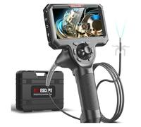 AYJYZHIAG Boroscopio articolato con Rotazione a 4 Vie da 720°, Telecamera di ispezione endoscopica con sonda orientabile da 4 mm, 6 luci LED, Monitor LCD IPS da 5"