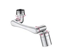 AYJYZHIAG Braccio robotico Girevole Universale in Acciaio Inossidabile da 1440°, Estensione, aeratore for Rubinetto, prolunga del lavello della Cucina, 2 modalità di Flusso dell'Acqua(Style 3)