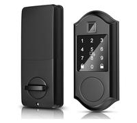AYJYZHIAG Catenaccio intelligente con impronta digitale Serratura for porta elettrica chiusura Blocco automatico Chiave/Password/(Black)