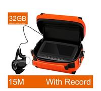 AYJYZHIAG Fish Finder subacqueo da 4,3 Pollici 1000TVL Telecamera da Pesca 8 Pezzi Lampada a infrarossi Funzione luci spente Fishfinder IP68 Impermeabile(VET15-R-CC)