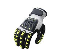 AYJYZHIAG Guanti anti-taglio meccanici TPR antivibrazioni anti-schiacciamento anti-collisione di sicurezza for ciclismo all'aperto(Grey-white,XL)