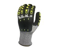 AYJYZHIAG Guanti anti-taglio meccanici TPR antivibrazioni anti-schiacciamento anti-collisione di sicurezza for ciclismo all'aperto(Grey stripe,L)