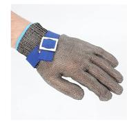 AYJYZHIAG Guanti antitaglio Forniture for autodifesa Guanto protettivo in metallo resistente al taglio for le mani for guanti da lavoro a prova di coltello macellaio(XL 25.5CM)