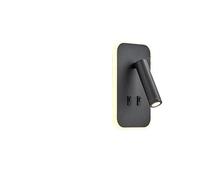 AYJYZHIAG Lampada da lettura a LED da parete con interruttore e porta USB, lampada da comodino girevole, applique da parete, faretto for camera da letto(Nature White(3500-5500K),2 No USB)