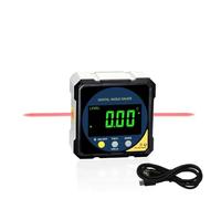 AYJYZHIAG Livella Elettronica Digitale a 2 Lati e misuratore angolare con Struttura in Alluminio e Batteria Ricaricabile Magnetica a 4 Lati(With-DLW4MB)