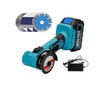 AYJYZHIAG Mini smerigliatrice angolare elettrica da 3 Pollici Senza spazzole Lucidatrice con Rotazione di 180 ° Ricaricabile for Batteria da 18 V(Two Battery)