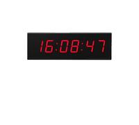 AYJYZHIAG Orologio da parete a LED con sveglia digitale secondi, doppio display, 1,8 pollici, 6 cifre, soggiorno