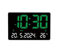 AYJYZHIAG Orologio da Parete Digitale a LED 12H/24H Data Temperatura Settimana Due Set di allarmi Sveglia da Tavolo in Piccolo Orologio elettronico for la Camera dei Bambini(Toilet Paper Holder)