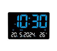 AYJYZHIAG Orologio da Parete Digitale a LED 12H/24H Data Temperatura Settimana Due Set di allarmi Sveglia da Tavolo in Piccolo Orologio elettronico for la Camera dei Bambini(Towel Holder)