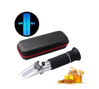 AYJYZHIAG Rifrattometro Portatile for Miele Brix con Acqua al 10-30% for la concentrazione di Zucchero nel Miele Misuratore di umidità del Miele ATC Tester for Apicoltura(Leather Case)