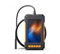 AYJYZHIAG Schermo IPS da 4,3" Telecamera endoscopica Industriale HD1080P Singola Lente Doppia Ispezione Boroscopio IP68 Impermeabile LED Batteria da 2600 mAh(5m,5.5MM Dual Rigid)