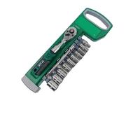 AYJYZHIAG Set di chiavi a bussola a cricchetto da 1/4 3/8 pollice, utensili manuali for la riparazione motociclette e auto, manicotti for, kit(1-4inch 12pcs)