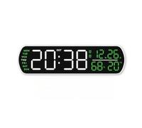 AYJYZHIAG Sveglia a LED con Temperatura, umidità, Data, Settimana, Doppio Allarme, Timer, Conto alla rovescia, Ora legale, Snooze, oscuramento Automatico, 12/24 Ore, Orologio da Tavolo Digitale(WWG)