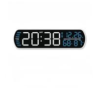 AYJYZHIAG Sveglia a LED con Temperatura, umidità, Data, Settimana, Doppio Allarme, Timer, Conto alla rovescia, Ora legale, Snooze, oscuramento Automatico, 12/24 Ore, Orologio da Tavolo Digitale(WWBL)