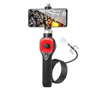 AYJYZHIAG Telecamera di ispezione endoscopica 360/720° da 6,2 mm con 6 LED, Cavo semirigido Impermeabile IP67(F606A iOS Android)