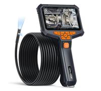AYJYZHIAG Telecamera di ispezione endoscopica a Doppia Lente NTS430 IP67 Telecamera for fognatura con Cavo Flessibile Impermeabile 7 LED(5.5mm Dual Lens 3m)