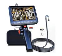 AYJYZHIAG Telecamera endoscopica articolata da 2,0 MP, 3,9 mm/5..5 mm, boroscopio Industriale con 2 Vie, sterzata a 210 Gradi, con Altoparlante, 6 LED(8.5mm Dual Lens)