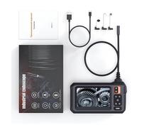 AYJYZHIAG Telecamera endoscopica da 4,3 Pollici HD 1080P 4,3 "Singola Doppia Lente 8MM for ispezione Auto Borescope IP67 Telecamera fognaria Impermeabile con 8 LED(1m,Dual Lens)