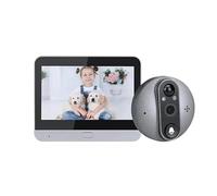 AYJYZHIAG Telecamera for campanello spioncino 3MP Sicurezza Smart Home 4.3 Schermo IPS Notte PIR Wifi Telefono Campanello for porta digitale senza fili for la casa
