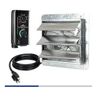 AYJYZHIAG Ventilatore di scarico industriale da 10" con serranda for montaggio a parete, regolatore velocità variabile e termostato, 820 CFM, 1200 piedi quadrati, funzionamento silenzioso