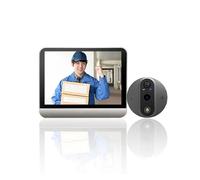 AYJYZHIAG Videocamera for campanello iCam365 5000mAh Visione notturna for porta 3MP 2.4G WiFi Smart Spioncino Videocitofono Visualizzazione digitale