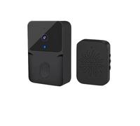 AYJYZHIAG Videocitofono senza fili WiFi campanello for porte HD sistema citofonico bidirezionale for la sicurezza dell'allarme IR domestico domestica intelligente(Black)