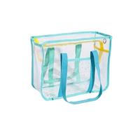 AYKANING Borsa Mare,Borse Mare Borse trasparenti in PVC da donna, estate, grandi capacità, borse a tracolla, borsa da spiaggia in plastica, borsa da donna impermeabile(Blue)