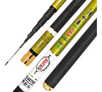 AYKANING Canna da Pesca,Canne da Pesca Asta da Pesca in Carbonio 3.6/3.9/4.5/4.8/5.4/6.3/7.2/7.2 / Fibra di Carbonio Palo a Mano Super Light Hard Pesca a Sezione Corta(6.3m)