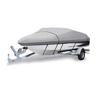 AYKANING Copertura per Barca,Telo Barca 12FT-22FT Trailerabile Barca-Copertura Barca Marina-Grado Oceano oceansouth Acqua Prova Protezione da Ski-Barca da Sci da imbroglione(14ft 16ft Grey)
