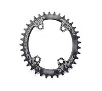 AYKANING Corona per Bici,Corona Bici Corona for Bicicletta da Montagna Rotonda 96bcd BCD 96mm 32/34/36/38T Corona Piastra Parti Guarnitura Bici(32T,Oval Black)