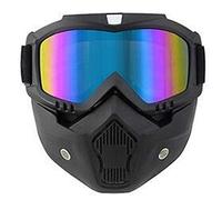 AYKANING Occhiali Moto,Occhiali Motocross Occhiali da Moto Maschera Stile Proteggi Proteggi Casco da Sole Occhiali da Sole Roading Geight Moto Occhiali da Moto Staccabile(Material:Color)