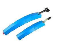 AYKNINGD Parafango Bici,Parafango MTB Fonder for Biciclette Telescopico Pieghevole Montagna Terra Automobile Fango 26 27.5 Pollici Lampada Posteriore Lunga Acqua(Blue)