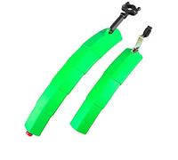 AYKNINGD Parafango Bici,Parafango MTB Fonder for Biciclette Telescopico Pieghevole Montagna Terra Automobile Fango 26 27.5 Pollici Lampada Posteriore Lunga Acqua(Green)