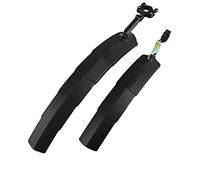 AYKNINGD Parafango Bici,Parafango MTB Fonder for Biciclette Telescopico Pieghevole Montagna Terra Automobile Fango 26 27.5 Pollici Lampada Posteriore Lunga Acqua(Black)