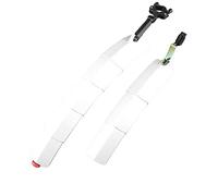 AYKNINGD Parafango Bici,Parafango MTB Fonder for Biciclette Telescopico Pieghevole Montagna Terra Automobile Fango 26 27.5 Pollici Lampada Posteriore Lunga Acqua(White)