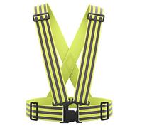 AYKRM Gilet Alta Visibilita, Bretelle Giubbotto Catarifrangenti/Giacca Riflettente di con Striscia Riflettente/Pettorina Catarifrangente per Corsa/Running/Ciclismo (giallo3, S-XXL)