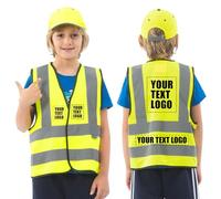 AYKRM Gilet Antinfortunistici Gilet Alta visibilità per bambini stampa personalizzata